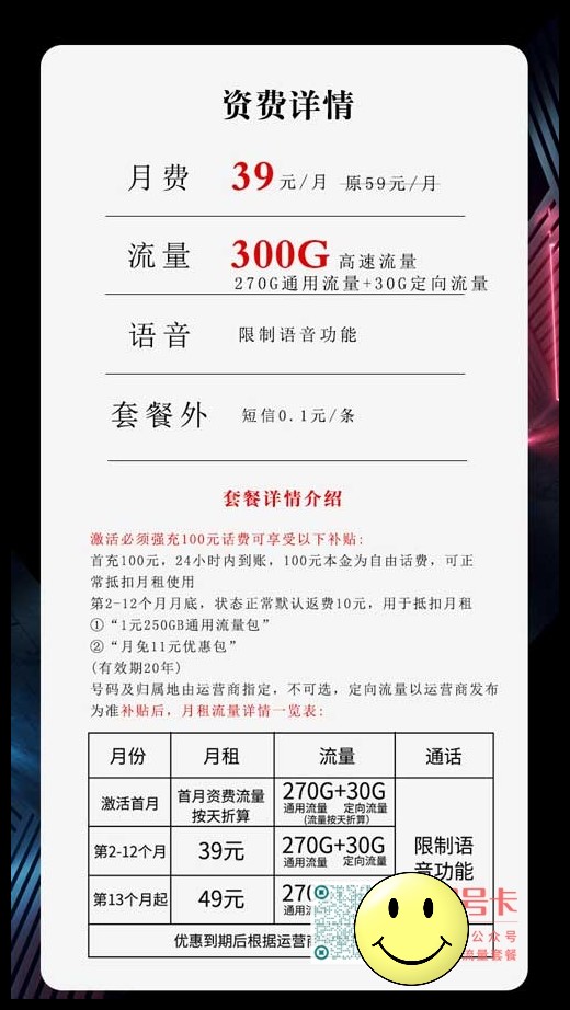 目前什么流量卡稳定，电信39元300G电信流量王卡  第1张