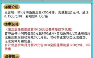 联通流量王卡29元套餐